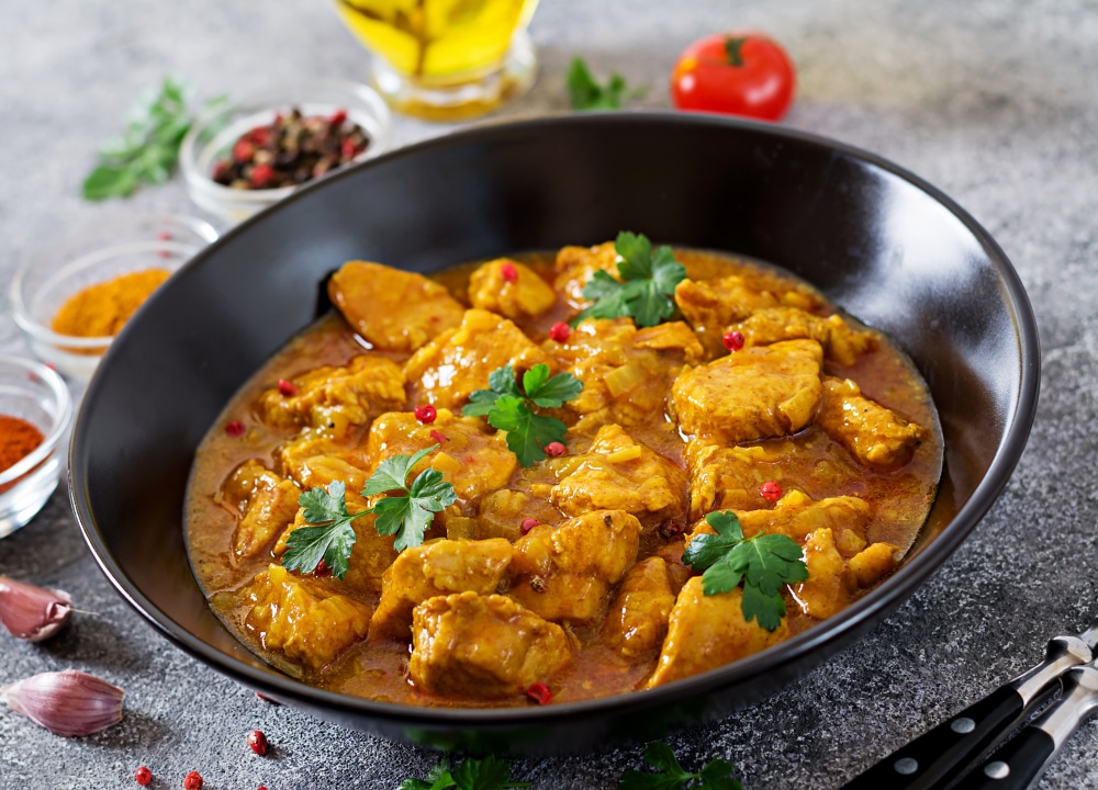 curry poulet oignons cuisine indienne cuisine asiatique